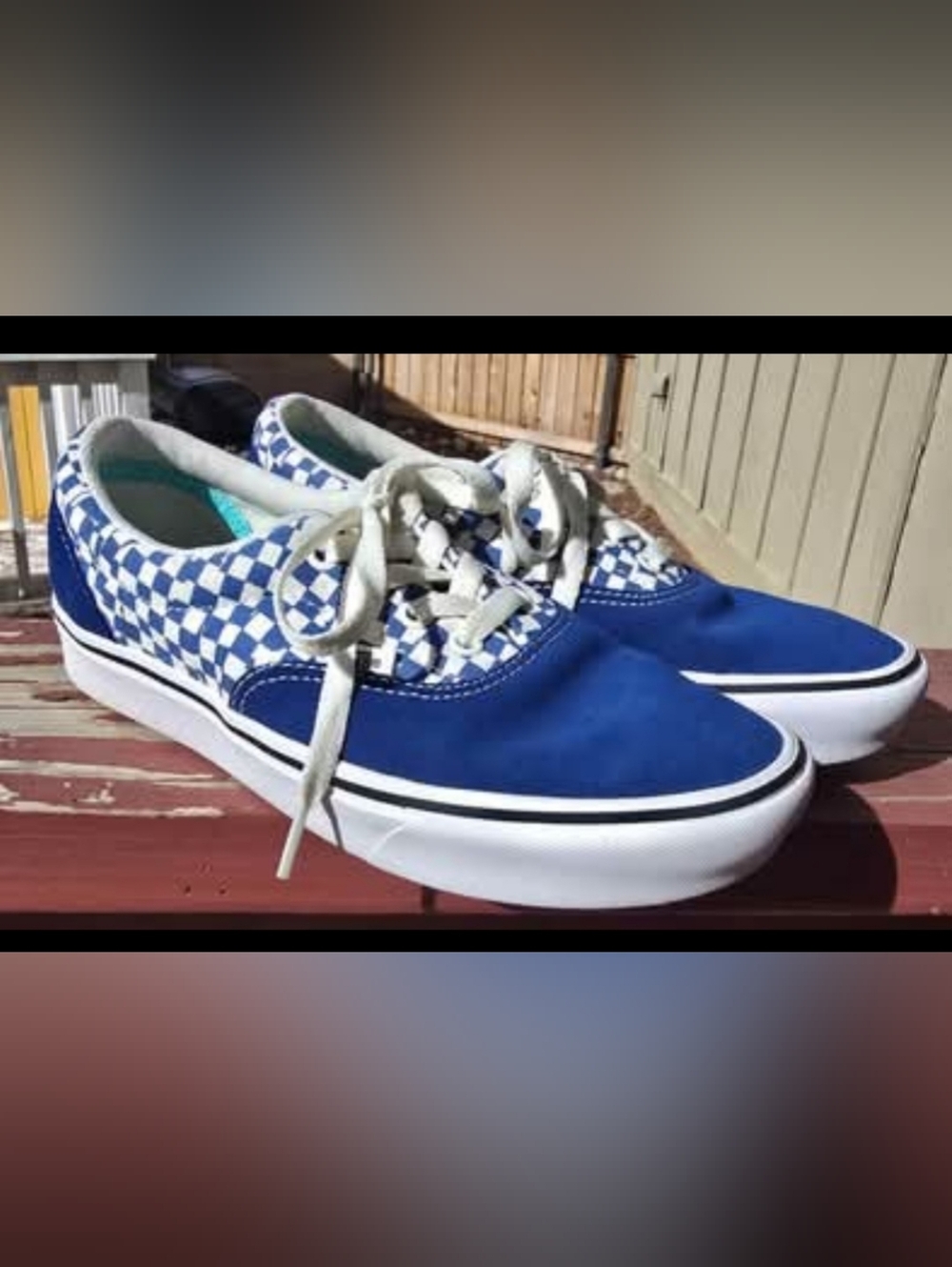 Vans ComfyCush Suede and Checkered Royal BlueMens size 5, Women's size 6.5